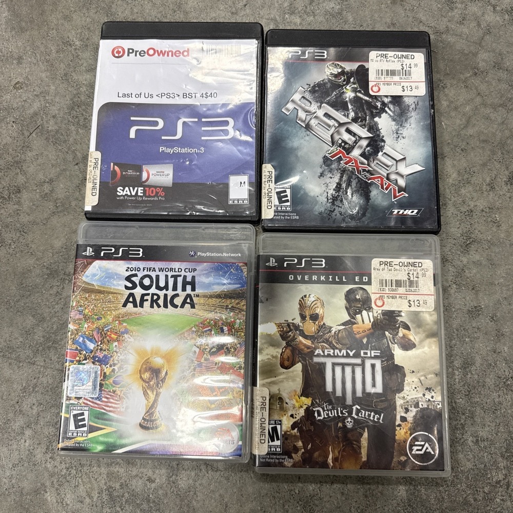 Sony Bundle PlayStation PS4 CUH-1001A PS3 Slim CECH-2501A 29 Games 4 Controllers - Picture 8 of 15